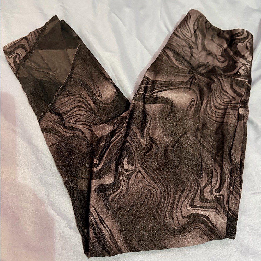 PINK Victoria's Secret Black and Gray Leggings
